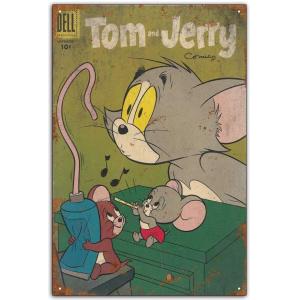 雑貨【Tom and Jerry/トムとジェリー】トムジェリ/ヴィンテージアニメ/ガレージサイン/メ...