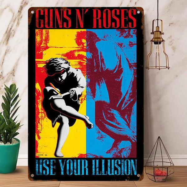 Rock Poster / ロックポスター【 ガンズ・アンド・ローゼズ/GN'R 】メタル ポスター...