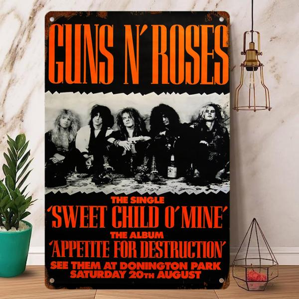 Rock Poster / ロックポスター【 ガンズ・アンド・ローゼズ/GN'R 】メタル ポスター...