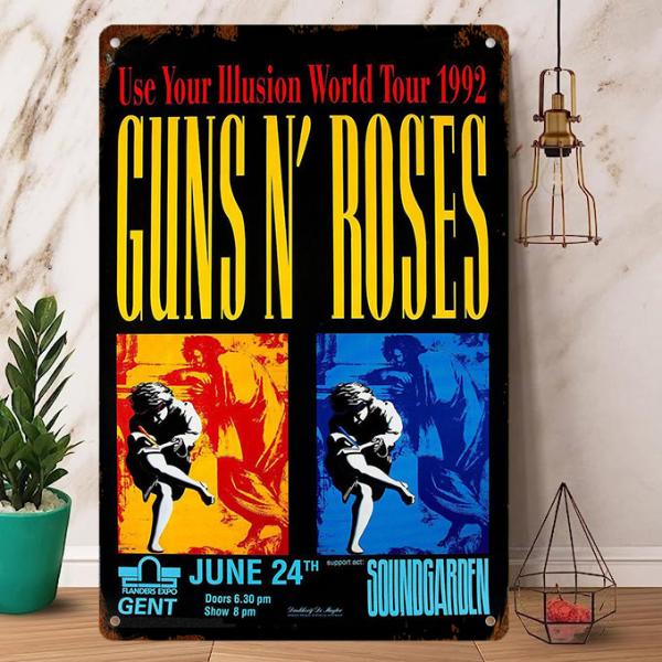 Rock Poster / ロックポスター【 ガンズ・アンド・ローゼズ/GN'R 】メタル ポスター...