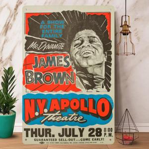 Rock Poster / ロックポスター【 ジェームズ・ブラウン /  James Brown 】メタル ポスター /ブリキ看板/ヴィンテージ/メタルプレート-2