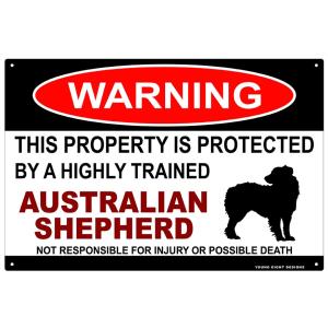 雑貨【Australian Shepherd/オーストラリアン・シェパード】WARNING/Dog/...