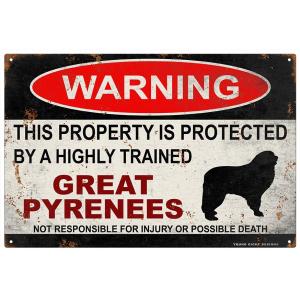 雑貨【Great Pyrenees/グレート・ピレニーズ】WARNING/Dog/ドッグ/犬/警告/...