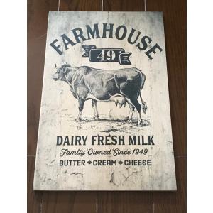 インテリアウッドパネルアート【USA Vintage farmhoouose sign/アメリカン ヴィンテージ風ファームハウス サインボード】アンティーク調-1｜cny1