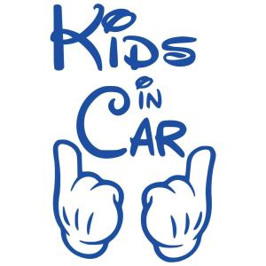 18色!キッズインカー ステッカー!Kids in car Sticker /車用/シール/ Vinyl/Decal /ステッカー/バイナル/デカール/青/ブルー/blue-1｜cny1