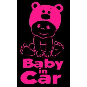 全16色!Baby in car sticker Original/ベイビー イン カー ステッカー オリジナル/サイン/Car/車用/シール/デカール/BIC-O-1/シクラメン｜cny1