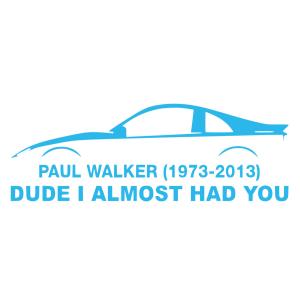 全16色!大人気!ポール・ウォーカー ステッカー!/Paul Walker/ワイルド・スピード ステッカー!Fast＆Furious/車用シール-3-水色｜cny1