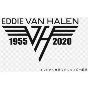 全18色!大人気!ロックバンドステッカー!Edward Van Halen/エドワード・ヴァン・ヘイレン/エディ/ギター/ギタリスト/デカール/シール-1-黒