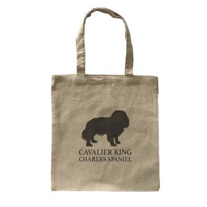 Dog Canvas tote bag/愛犬キャンバストートバッグ【Cavalier King Charles Spaniel/キャバリア・キング・チャールズ・スパニエル 】-117｜cny1