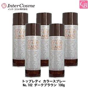 「x5個セット」 インターコスメ トップレディ カラースプレー No.102 ダークブラウン 100g｜co-beauty