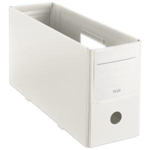 プラス ボックスファイル PPボックスファイル＋ハーフサイズ ホワイト　76-001｜co-beauty