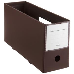 プラス ファイルボックス PPボックスファイル+ ハーフサイズ ブラウン 76-002｜co-beauty