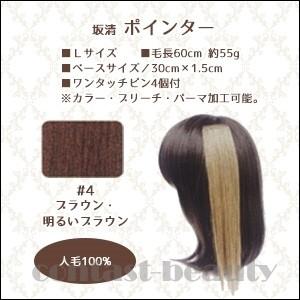 X5個セット 美容雑貨3 ヘア小物 坂清 ポインター L 60cm 4 ブラウン 明るいブラウン 人毛100 Www Unipymes Com
