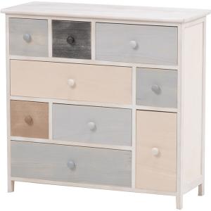 フレンチカントリー 木製 チェスト 4段 完成品 / アンティーク