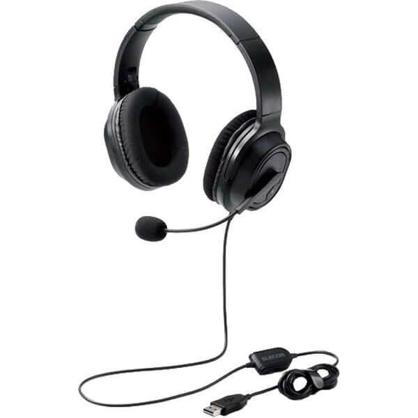 エレコム オーバーヘッド 両耳 USB 40mmドライバ HS-HP30U | HSHP30U AV...