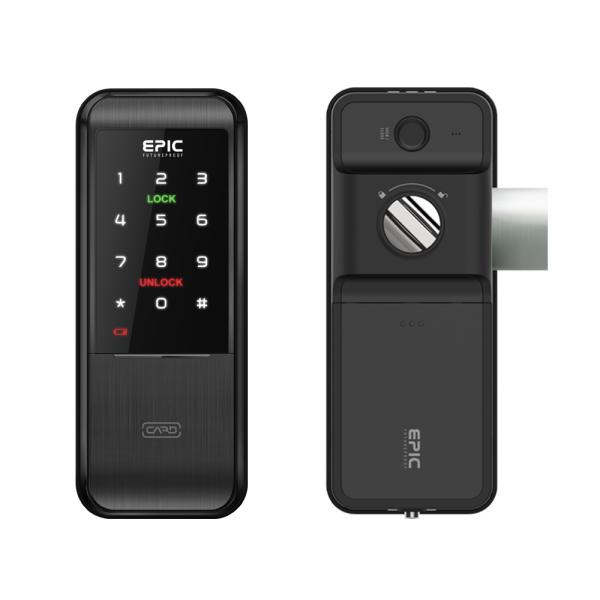 EPIC　後付け電子錠　ES-S520D　開き戸専用　故障しても安心！　暗証番号・IC・非常キータイ...
