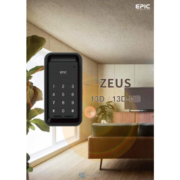 EPIC　後付け電子錠　ZEUS13D-NB　開き戸専用　高コスパモデル！　暗証番号・IC・リモコン...