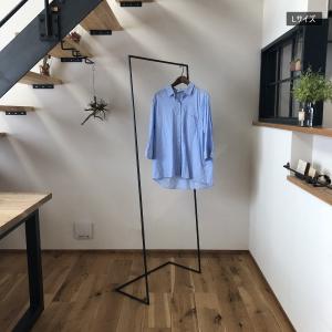 無垢 アイアン スチール ハンガーラック L ...の詳細画像5