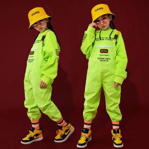 蛍光色サロペットパンツ キッズ ダンス衣装 男の子