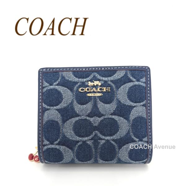 人気のデニムカラーが可愛い コーチ COACH CAA86 スナップ ウォレット シグネチャー デニ...