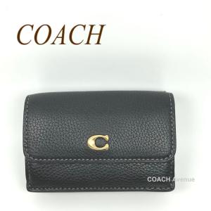 コーチ COACH CM437 ミニ トライフォールド ウォレット ブラック 黒 三つ折り財布 正規店商品 送料無料｜コーチアベニュー