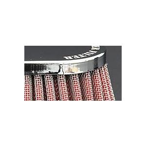 N154-532  オーバルタイプパワーフィルター/クローム＆赤/53-56mm