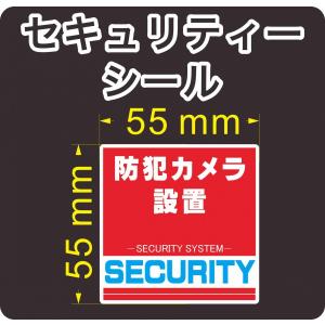 セキュリティー　防犯　カメラ　ステッカー(シール)　正方形　小　屋外使用可能　当社製作　日本製｜coba-shop