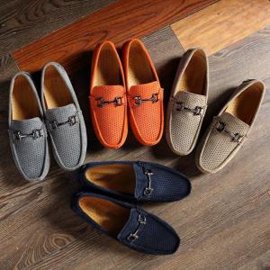 ローファー メンズ メッシュ 透かし彫り スリッポン ビジネスシューズ カジュアル ドライビングシューズ 運転シューズ デッキシューズ無地