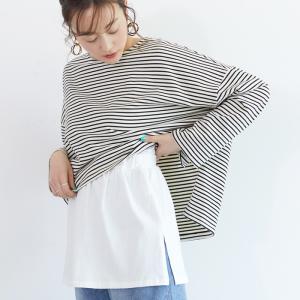 付け裾 つけ裾 カットソー Tシャツ レイヤード風