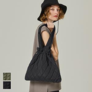 巾着バッグ レディース キルティング 巾着 キルティングバッグ 肩掛け 斜め掛け 無地 ドローストリング ハンドバッグ メール便不可 22aw coca コカ