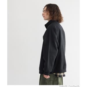 バルキー裏起毛ハーフZIP刺繍トレーナー メン...の詳細画像3