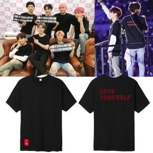 送料無料 BTS Tシャツ 防弾少年団 半袖 応援服 クールネック 韓 送料無料 BTS Tシャツ 防弾少年団 半袖 応援服 クールネック 韓
