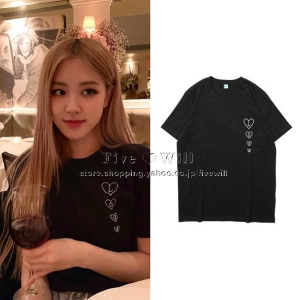 送料無料◆2023新入荷 BLACKPINK ROSE 韓流グッズ 半袖 Tシャツ 春夏 コ ート ...