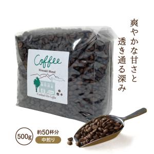 コーヒー豆 珈琲豆 500g コーヒー コーヒー粉 中煎り こだわり 業務用 韮崎ブレンド 自家焙煎 美味しい｜コーヒーのコクテール堂