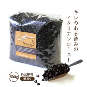 コーヒー豆 珈琲豆  500g コーヒー コーヒー粉 深煎り こだわり 業務用 エスプレッソブレンド 自家焙煎 ニレ 美味しい