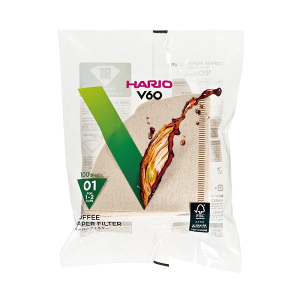 コーヒー ペーパーフィルター / HARIO (ハリオ) V60 ペーパーフィルター茶 01 1〜2...