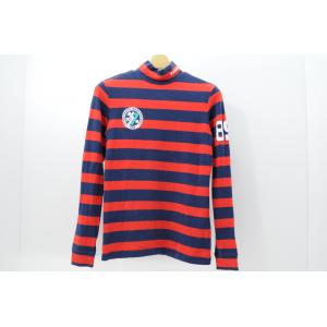 coco 中古 【値下げ】パーリーゲイツ レディース 長袖シャツ 1(M) 赤×紺 モックネックカットソー レターパックプラス発送可 70688