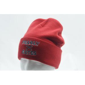 coco 中古【値下げ】 パーリーゲイツ PEARLY GATES ニット帽 フリー レッド 赤 レターパックプラス発送可 70786
