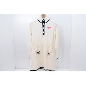 coco 中古【SALE】 サマンサタバサ レディース ワンピース S 白 長袖ハーフボタンニット リボン レターパックプラス発送可 70999