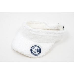 coco 中古【値下げ】 パーリーゲイツ PEARLY GATES サンバイザー フリー ホワイト 白 ボア レターパックプラス発送可 83485