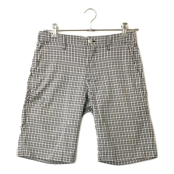 coco 中古【SALE】 ゾーイ ZOY メンズ ハーフパンツ 79cm グレー×白×紺 薄手 チ...