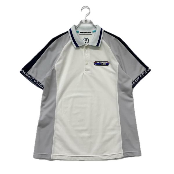 coco 中古【値下げ】 ディセンバーメイ DECEMBERMAY メンズ 半袖ポロシャツ L 白×...