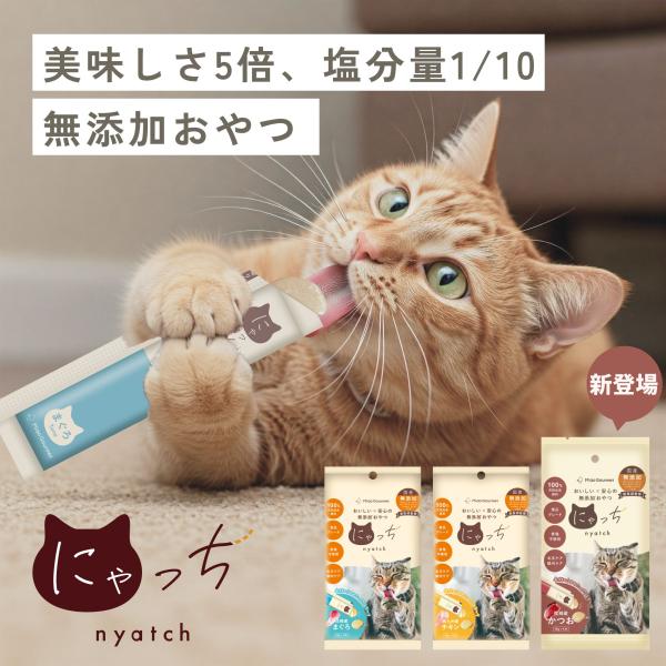 にゃっち 32本入 (10g×4本入×8袋) 国産 無添加 おやつ ペースト ピューレ 猫 グレイン...