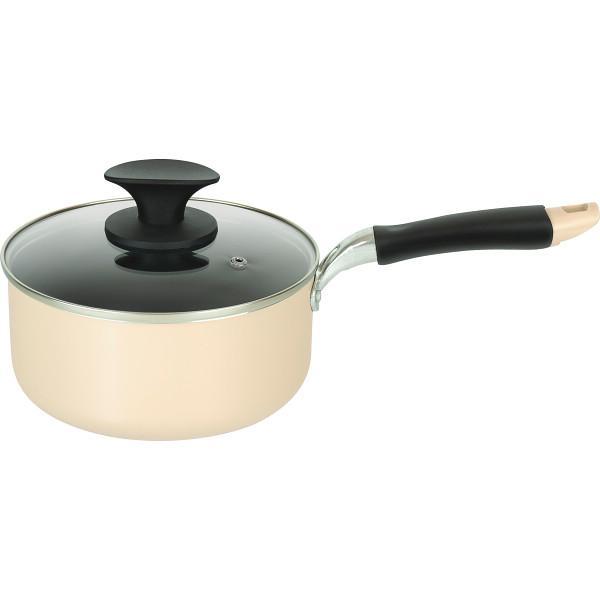 和平フレイズ キナリフ ＩＨ対応片手鍋１８ｃｍ キッチン用品 調理器具 IH対応 ガラス蓋付 おしゃ...