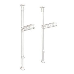 平安伸銅工業 突ぱり窓枠竿受け WH 4977612411080 突っ張り式 物干し受け 室内干し ...