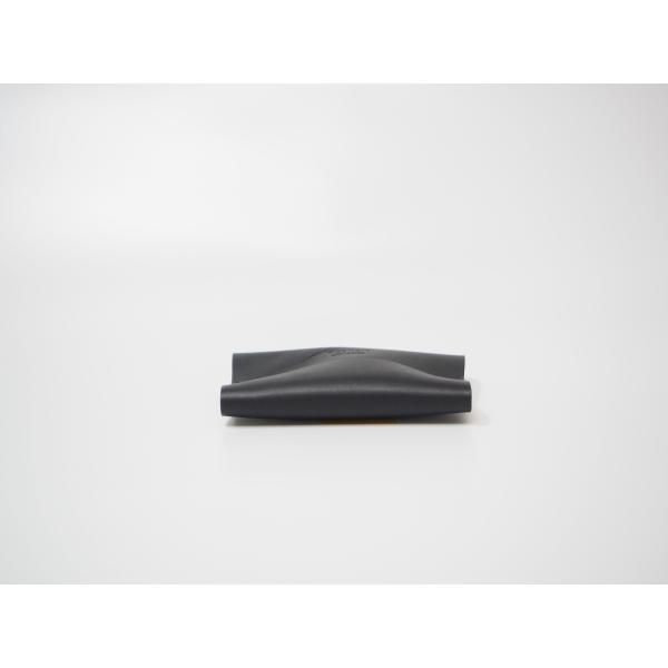 ポケットティッシュケース ブラック 本革 レザー オイルレザー 手縫い