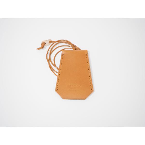 キークロシェット キャメル 本革 レザーネックレス キーケース キーカバー