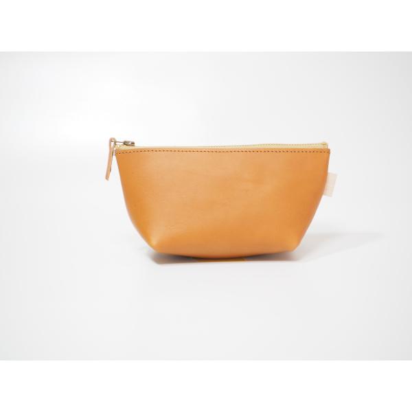 化粧ポーチ キャメル ペンケース 小物入れ 本革 ポーチ
