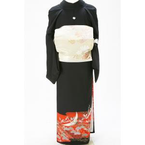 レンタル衣裳 着物 貸衣装 夕暮赤流鶴柄模様高...の詳細画像5