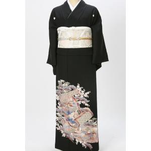 レンタル衣裳 着物 松竹梅流れ黒留袖 正絹留袖...の詳細画像5